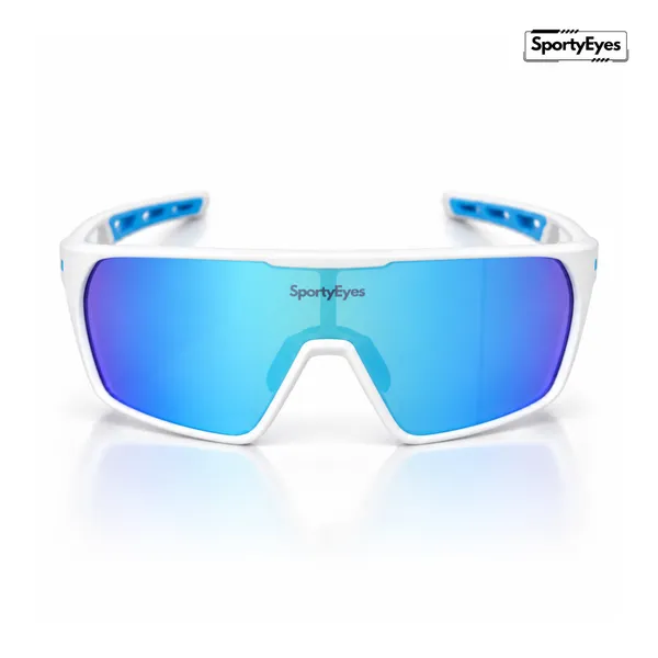 SportyEyes_Wraptor_Matte_White/Blue_Sports_Sunglasses