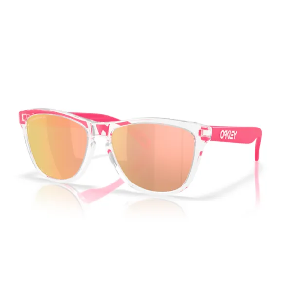 Oakley_Frogskin_Clear_Prizm_Rose_Gold_Polarized_Lifestyle_Sunglasses