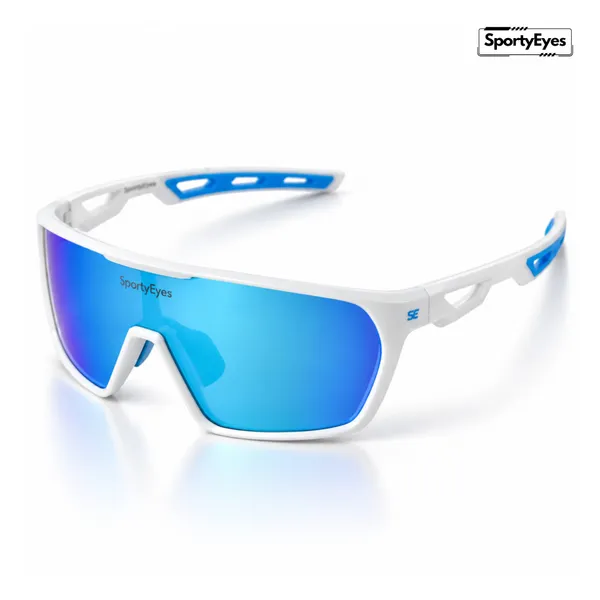 SportyEyes_Wraptor_Matte_White/Blue_Sports_Sunglasses