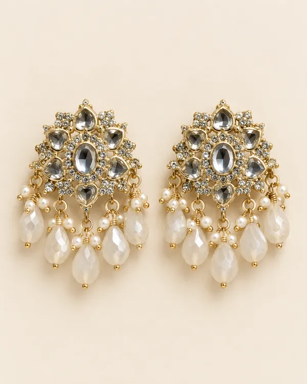 Gold_Alloy_Stone-Embellished_Chandelier_Earrings_For_Women