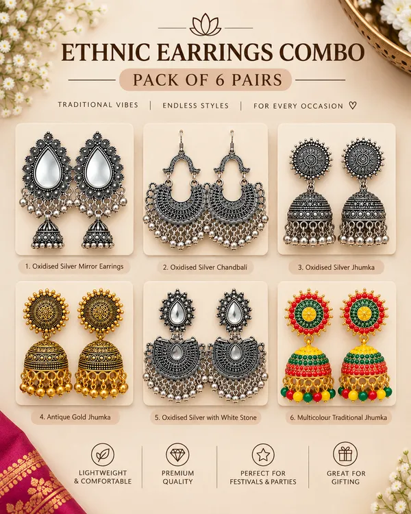 Silver_Multicolor_Alloy_Oxidised_Ethnic_Earrings_Combo_For_Women