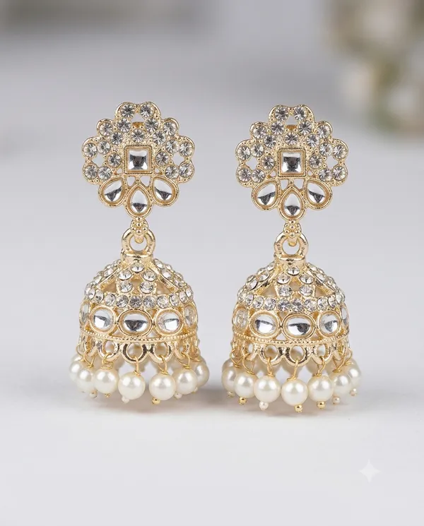 Gold_Alloy_Kundan_Jhumka_Earrings_For_Women