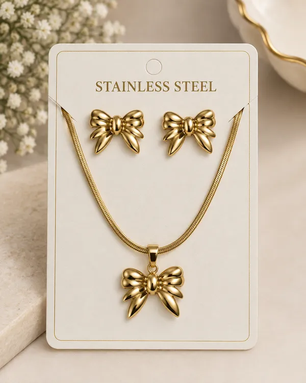 Gold_Alloy_Butterfly_Pendant_Necklace_Jewellery_Set_For_Women