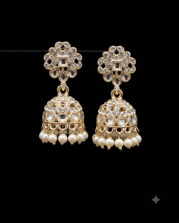 Gold_Alloy_Kundan_Jhumka_Earrings_For_Women