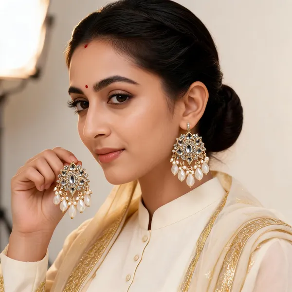 Gold_Alloy_Stone-Embellished_Chandelier_Earrings_For_Women