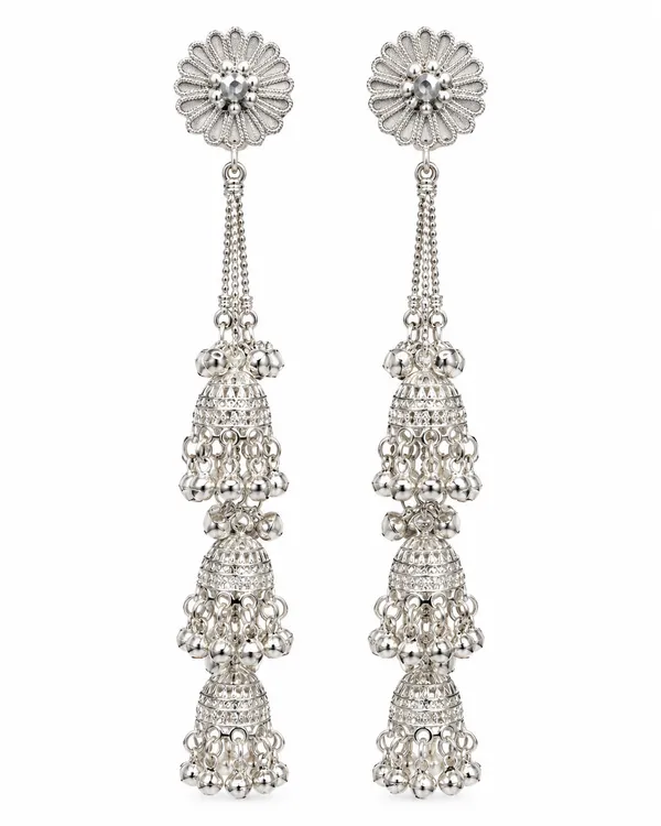 Silver_Alloy_Floral_Three_Tier_Jhumka_Earrings_For_Women
