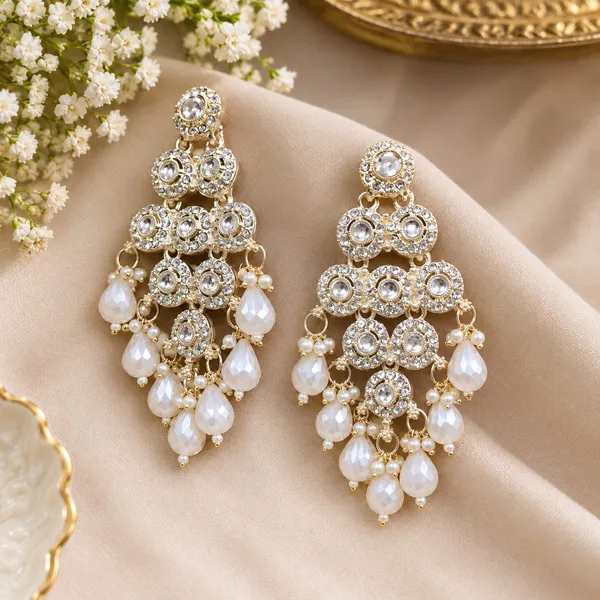 Gold_White_Alloy_Pearl_Chandelier_Earrings_For_Women