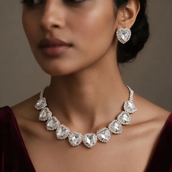 Silver_Alloy_Crystal_Heart_Necklace_And_Earrings_Set_For_Women
