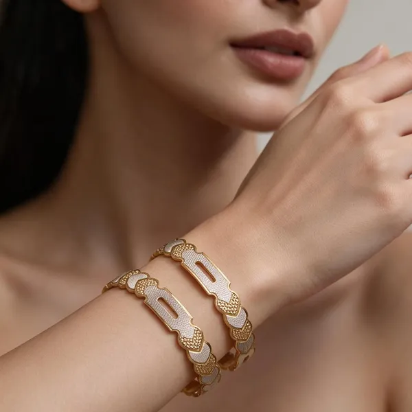 Gold_Alloy_Ornamental_Cutout_Textured_Bangle_Set_For_Women