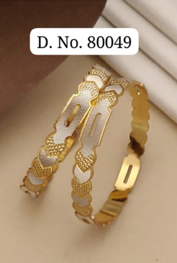 Gold_Alloy_Ornamental_Cutout_Textured_Bangle_Set_For_Women
