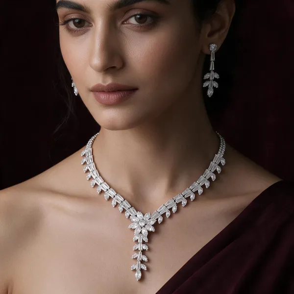 Silver_Alloy_Floral_Stone_Necklace_Set_For_Women