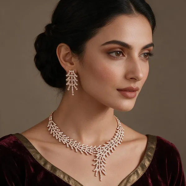 Rose_Gold_Alloy_Crystal_Leaf_Necklace_Set_For_Women