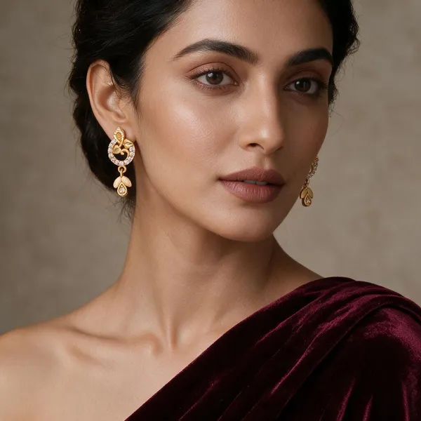 Gold_Alloy_Stone_Studded_Leaf_Drop_Earrings_For_Women