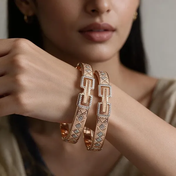 Gold_Alloy_Geometric_Embellished_Bangle_Set_For_Women