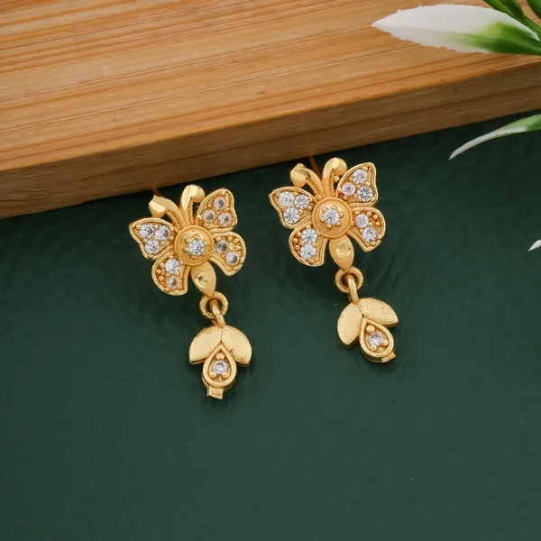Gold_Alloy_Floral_Crystal_Drop_Earrings_For_Women