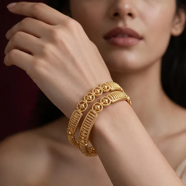 Gold_Alloy_Openwork_Embellished_Bangle_Set_For_Women