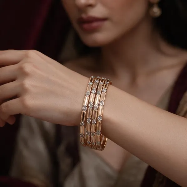 Gold_Silver_Alloy_Geometric_Linked_Layered_Bangle_Set_For_Women