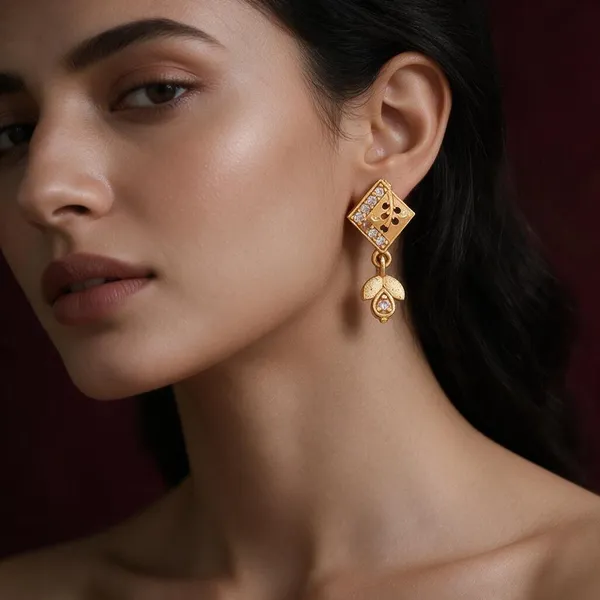 Gold_Alloy_Traditional_Square_Cutwork_Drop_Earrings_For_Women