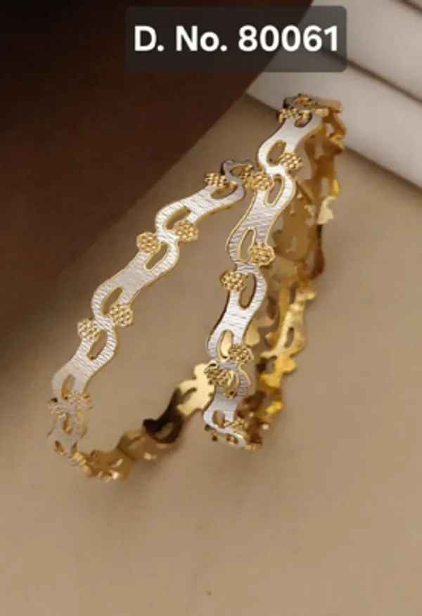 Gold_Alloy_Openwork_Floral_Bangle_Set_For_Women