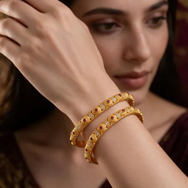 Gold_Alloy_Ruby_Stone_Embellished_Traditional_Bangle_Set_For_Women