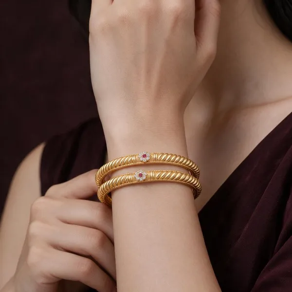 Gold_Alloy_Twisted_Floral_Red_White_Stone_Bangle_Set_For_Women