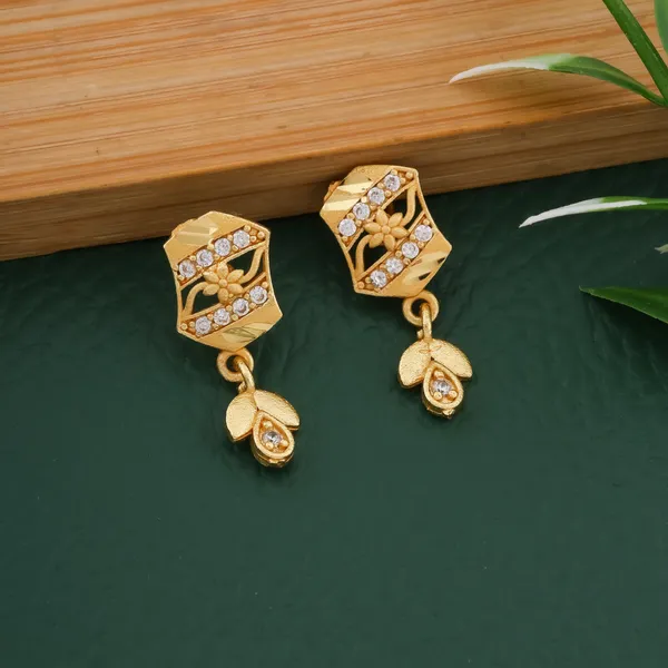 Gold_Alloy_Floral_Stone_Drop_Earrings_For_Women
