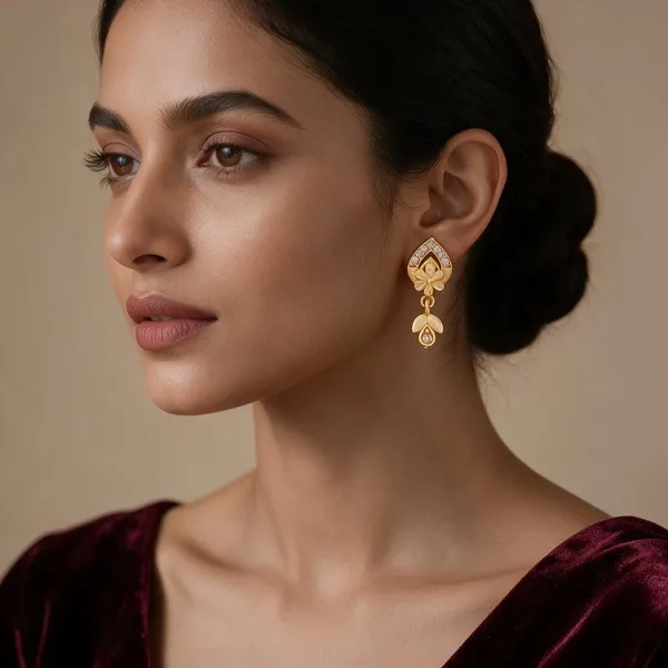 Gold_Alloy_Floral_Arc_Stone_Drop_Earrings_For_Women