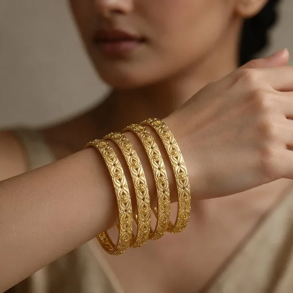 Gold_Alloy_Embossed_Floral_Bangles_For_Women