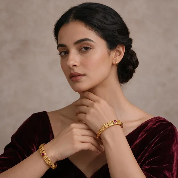 Gold_Alloy_Engraved_Ethnic_Bangle_Set_For_Women