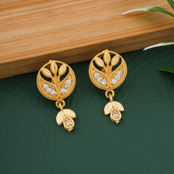 Gold_Alloy_Botanical_Leaf_Drop_Earrings_For_Women
