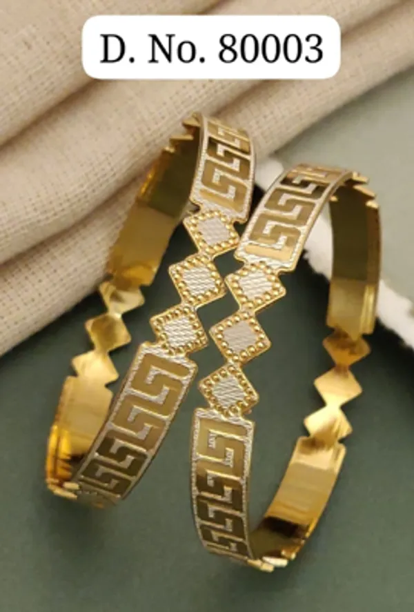 Gold_Alloy_Geometric_Greek_Key_Bangle_Set_For_Women