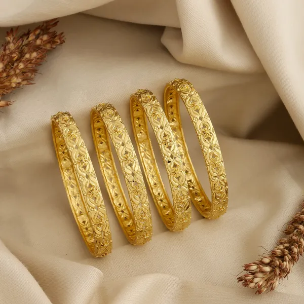 Gold_Alloy_Embossed_Floral_Bangles_For_Women