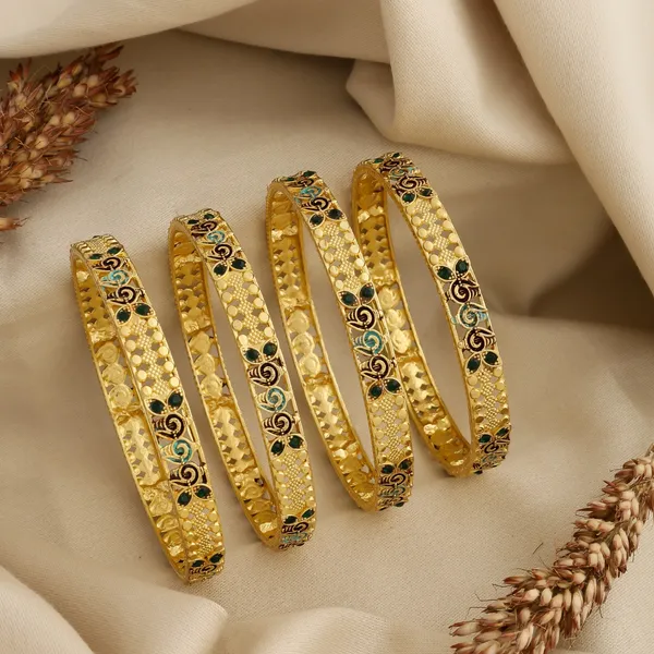 Gold_Alloy_Meenakari_Enamel_Bangle_Set_For_Women