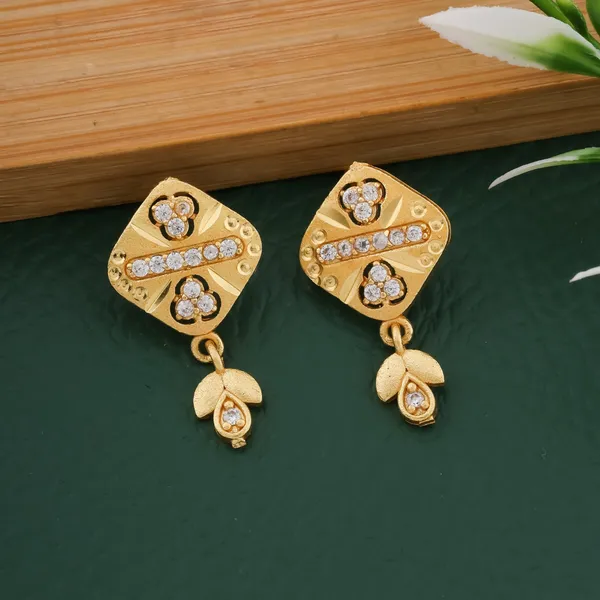 Gold_Alloy_Square_Floral_Teardrop_Drop_Earrings_For_Women
