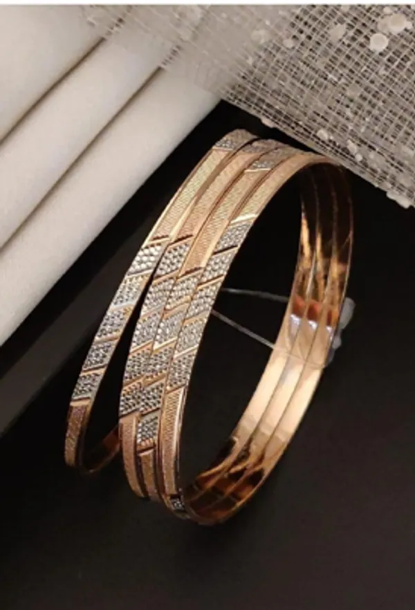 Rose_Gold_Alloy_Geometric_Textured_Bangle_Set_For_Women
