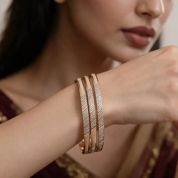 Rose_Gold_Alloy_Geometric_Textured_Bangle_Set_For_Women