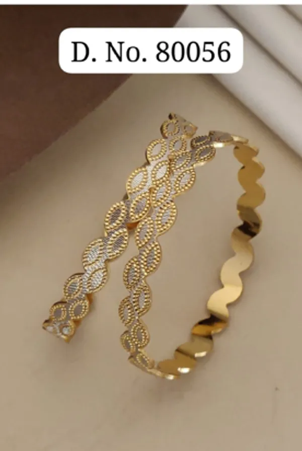 Gold_Alloy_Wavy_Oval_Motif_Textured_Bangle_Set_For_Women