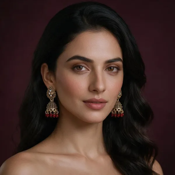Multicolor_Alloy_Teardrop_Bell_Dangler_Jhumka_Earrings_For_Women