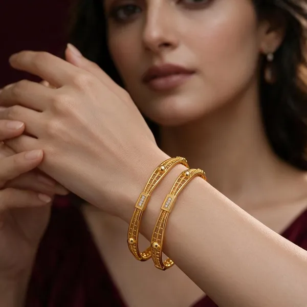 Gold_Alloy_Openwork_Embellished_Bangle_Set_For_Women