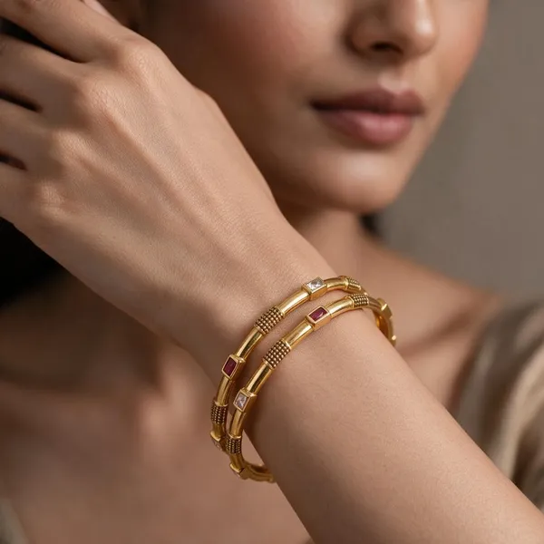 Gold_Alloy_Red_Stone_Studded_Traditional_Bangle_Set_For_Women