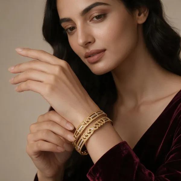 Gold_Alloy_Ornate_Openwork_Bangle_Set_For_Women