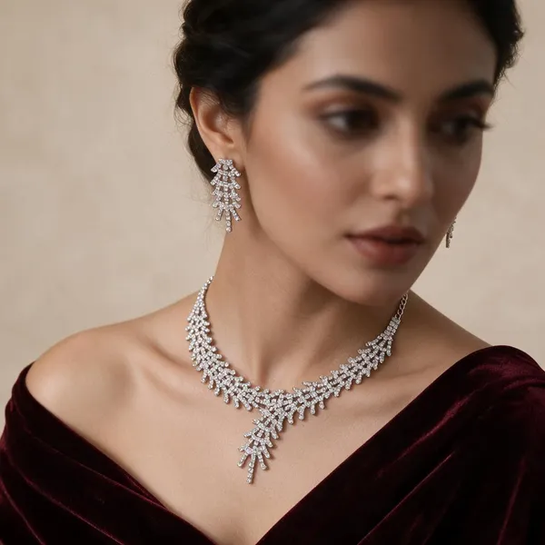Silver_Alloy_Rhinestone_Necklace_Set_For_Women