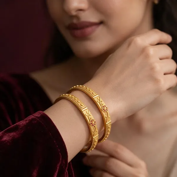 Gold_Alloy_Floral_Engraved_Traditional_Bangle_Set_For_Women