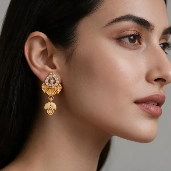 Gold_Alloy_Embellished_Teardrop_Drop_Earrings_For_Women