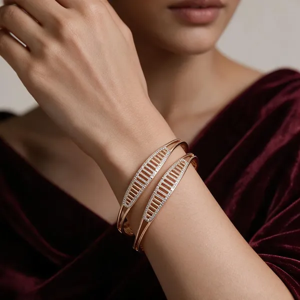 Gold_Alloy_Two-Tone_Openwork_Embellished_Bangle_Set_For_Women