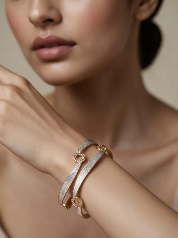 Gold_Alloy_Textured_Panel_Ring_Embellished_Bangle_Set_For_Women