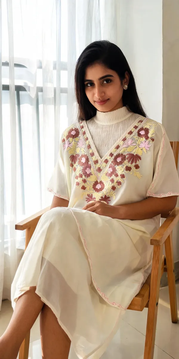Cream_Floral_Embroidered_Relaxed_Fit_Kaftan_For_Women