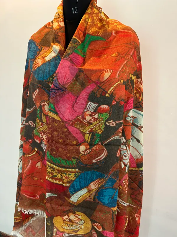Multicolour_Printed_Fringed_Shawl_For_Women