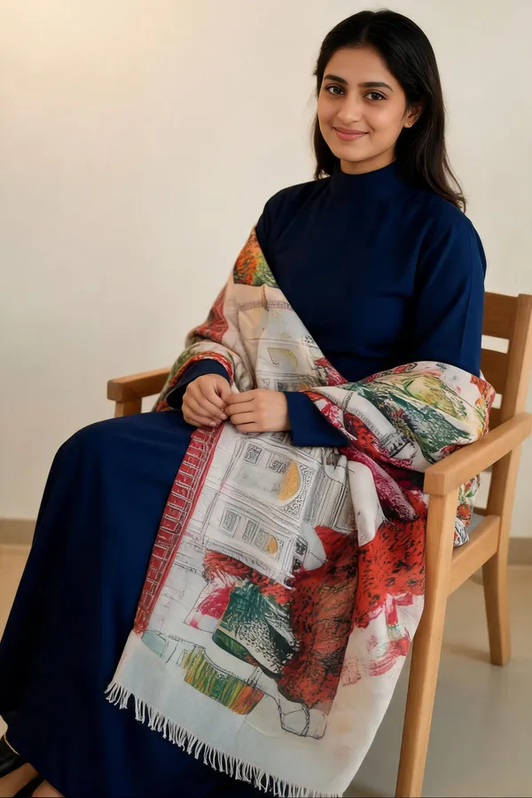 Multicolour_Abstract_Floral_Printed_Fringed_Shawl_For_Women