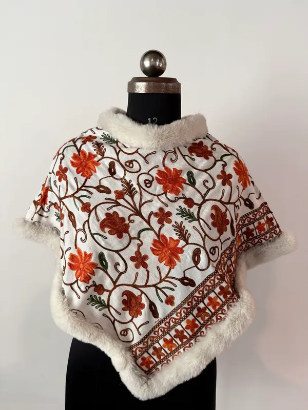 White_Floral_Embroidered_Poncho_For_Women
